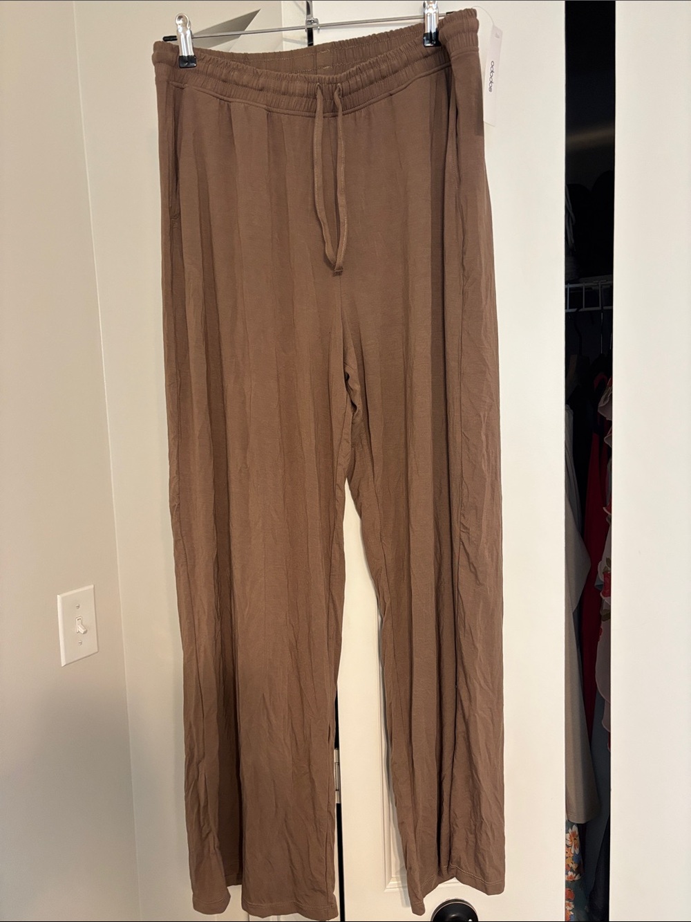 Women’s Brown Wide-Leg Lounge Pants - Casual Comfort